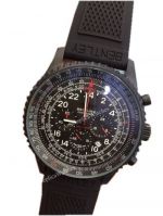 Replica Breitling Navitimer Chronograph Black Case Black Rubber Watch